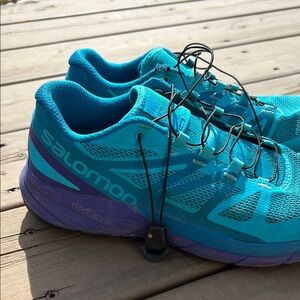 Salomon Women's Blue and Purple Running Shoes